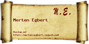 Merten Egbert névjegykártya